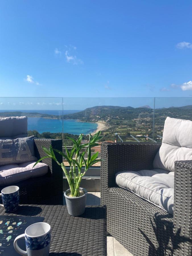 Haut De Villa - Vue Mer Avec Coucher De Soleil Cargese Exterior photo